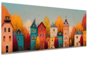 Slika - Jesensko selo (120x50 cm)