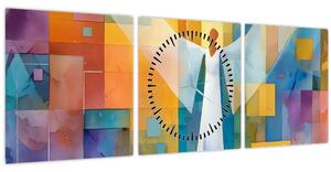 Slika - Geometrijski anđeo (sa satom) (90x30 cm)