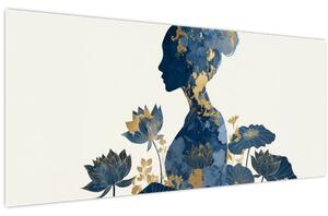 Slika - Mramorni profil žene (120x50 cm)