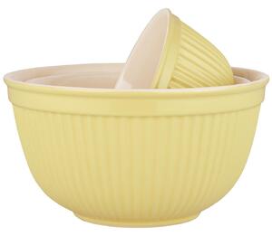 Žute keramičke zdjele MYNTE LEMONADE, set 3 kom
