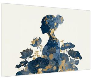 Slika - Mramorni profil žene (90x60 cm)