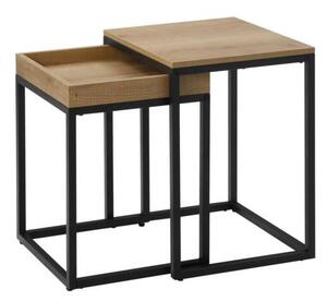 Stolić za kavu, set od 2 komada, dva stola za slaganje, noćni ormarić, 45 x 40 x 55 cm/40 x 38 x 51 cm