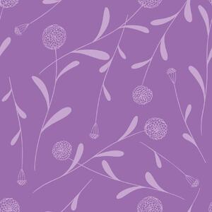 Ilustracija Pom Pom Silhouette Purple, Yvonne Gustafsson, (40 x 40 cm)