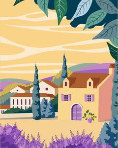 Ilustracija Provence, France travel poster, Kristina Bilous, (30 x 40 cm)