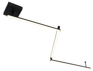 Stropna svjetiljka crna 148,8 cm uklj. LED podesivo prigušivanje u 3 koraka - annuschka
