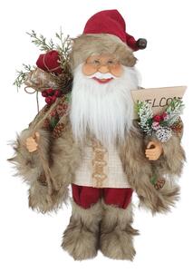 Dekoracija Santa Claus krem-bordi 40cm