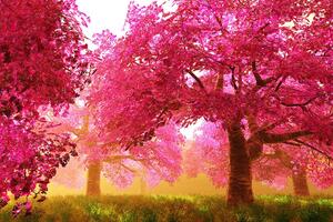 Samoljepljiva fototapeta rascvjetana stabla trešnje