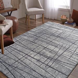 Moderni apstraktni sivi tepih Širina: 200 cm | Duljina: 290 cm