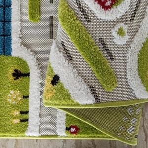 Senzorni dječji tepih s motivom primorskog grada Širina: 150 cm | Duljina: 200 cm