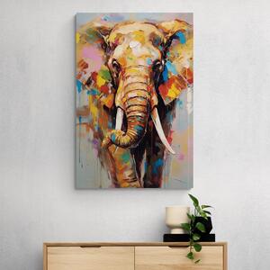 Slika stilski slon s imitacijom umjetničke slike