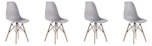 Set sivih stolica u skandinavskom stilu CLASSIC 3+1 GRATIS