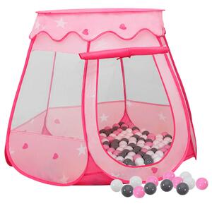 VidaXL Dječji šator za igru s 250 loptica ružičasti 102 x 102 x 82 cm