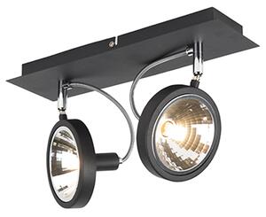 Dizajnerski reflektor crni 2-svjetla podesiv - Nox