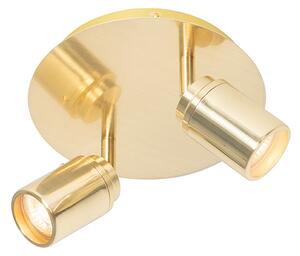 Moderno kupaonsko reflektorsko svjetlo mesing 2-svjetla IP44 - Ducha