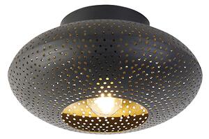 Orijentalna stropna lampa crna sa zlatom 25 cm - Radiance