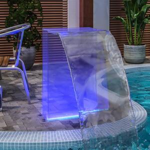 VidaXL Fontana za bazen s RGB LED svjetlima akrilna 51 cm