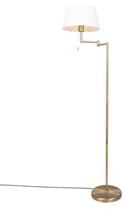 Klasična podna lampa brončane boje s podesivom bijelom sjenilom - Ladas Fix