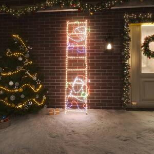 VidaXL Sklopivi Djed Mraz na ljestvama s 552 LED žarulje 50 x 200 cm