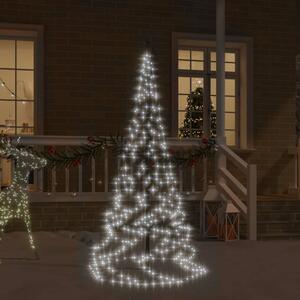 VidaXL Božićno drvce na stijegu 200 LED žarulja hladne bijele 180 cm