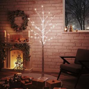 VidaXL LED drvo bijele breze s 96 toplih bijelih LED žarulja 180 cm
