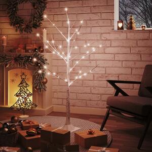 VidaXL LED drvo bijele breze s 48 toplih bijelih LED žarulja 120 cm