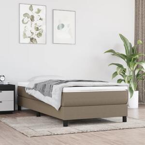 VidaXL Madrac s džepičastim oprugama smeđesivi 90x200x20 cm od tkanine