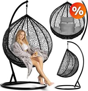 Viseća fotelja Cocoon - udobno crna