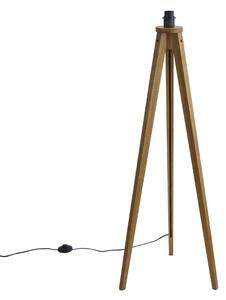 Rustikalna podna lampa tronožac vintage drvo - Tripod Classic