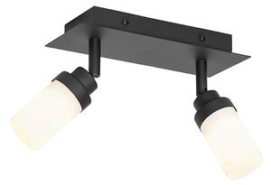Moderno kupaonsko reflektorsko svjetlo crno 2-svjetla IP44 - Japie
