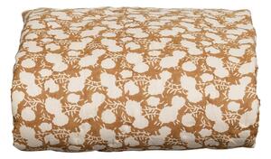 Smeđi/bež pamučan prekrivač za bračni krevet 220x265 cm Foliage – BePureHome