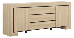 Komoda Etrteo 102, Hrast, Crna, 90x225x48cm