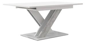 Stol Goodyear 103, Boja betona, Bijela, 76x80cm