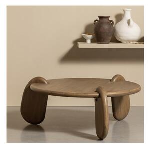 Smeđi okrugao stolić za kavu s pločom stola u dekoru oraha ø 100 cm Imbue – BePureHome