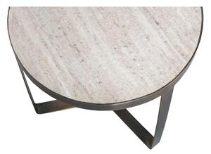 Okrugao pomoćni stol s pločom stola u mramornom dekoru 38x38 cm Winne – BePureHome