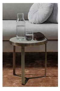 Okrugao pomoćni stol s pločom stola u mramornom dekoru 38x38 cm Winne – BePureHome