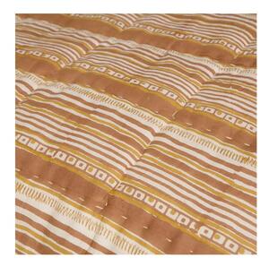 Smeđi/bež pamučan prekrivač za bračni krevet 220x265 cm Banding – BePureHome