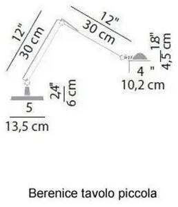 BERENICE MALA STOLNA SVJETILJKA KOMPLET ALUMINIJ LED G4 LP1D120=P0N020+LP1D120/5/1520