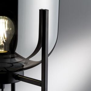 Crna stolna lampa sa staklenim sjenilom (visina 34 cm) Regi – Fischer & Honsel