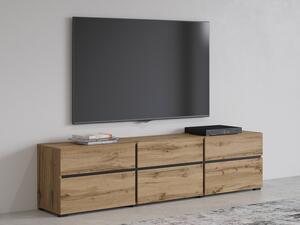 TV stol Austin BC102Crna, Wotan hrast, 180x48x40cm