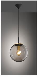 Crna viseća svjetiljka sa staklenim sjenilom Dini – Fischer & Honsel