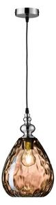 Smeđa viseća svjetiljka sa staklenim sjenilom Uller – Fischer & Honsel