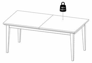 Blagovaonski stol na razvlačenje 180x95 cm Paris - Tvilum
