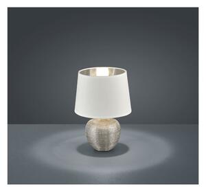 Bijela stolna svjetiljka od keramike i tkanine Trio Luxor, visina 26 cm