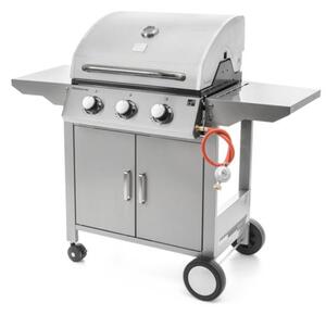 Plinski roštilj OKLAHOMA BBQ, 3 plamenika, s redukcijskim ventilom, srebrna Penta CZ