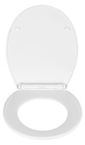 Bijelo sjedalo za toalet s lakim zatvaranjem Wenko Kos, 44 x 37 cm