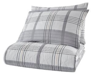 Sivi prekrivač s 2 jastučnice od ranforce pamuka EnLora Home MyHome, 225 x 240 cm
