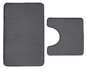 Tamno sive kupaonske prostirke u setu 2 kom za WC 50x80 cm Anti-Bacterial – Catherine Lansfield