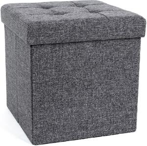 Tabure s prostorom za odlaganje LAFINA 38x38 cm, sivi