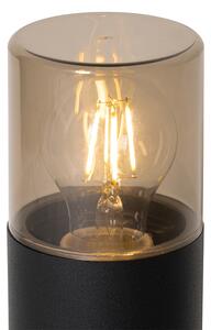Samostojeća vanjska svjetiljka crna sa dimnim sjenilom 30 cm IP44 - Odense