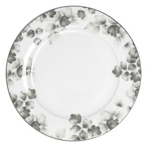 Bijeli/svijetlo sivi desertni porculanski tanjuri u setu 6 kom ø 19 cm Foliage gray – Villa Altachiara